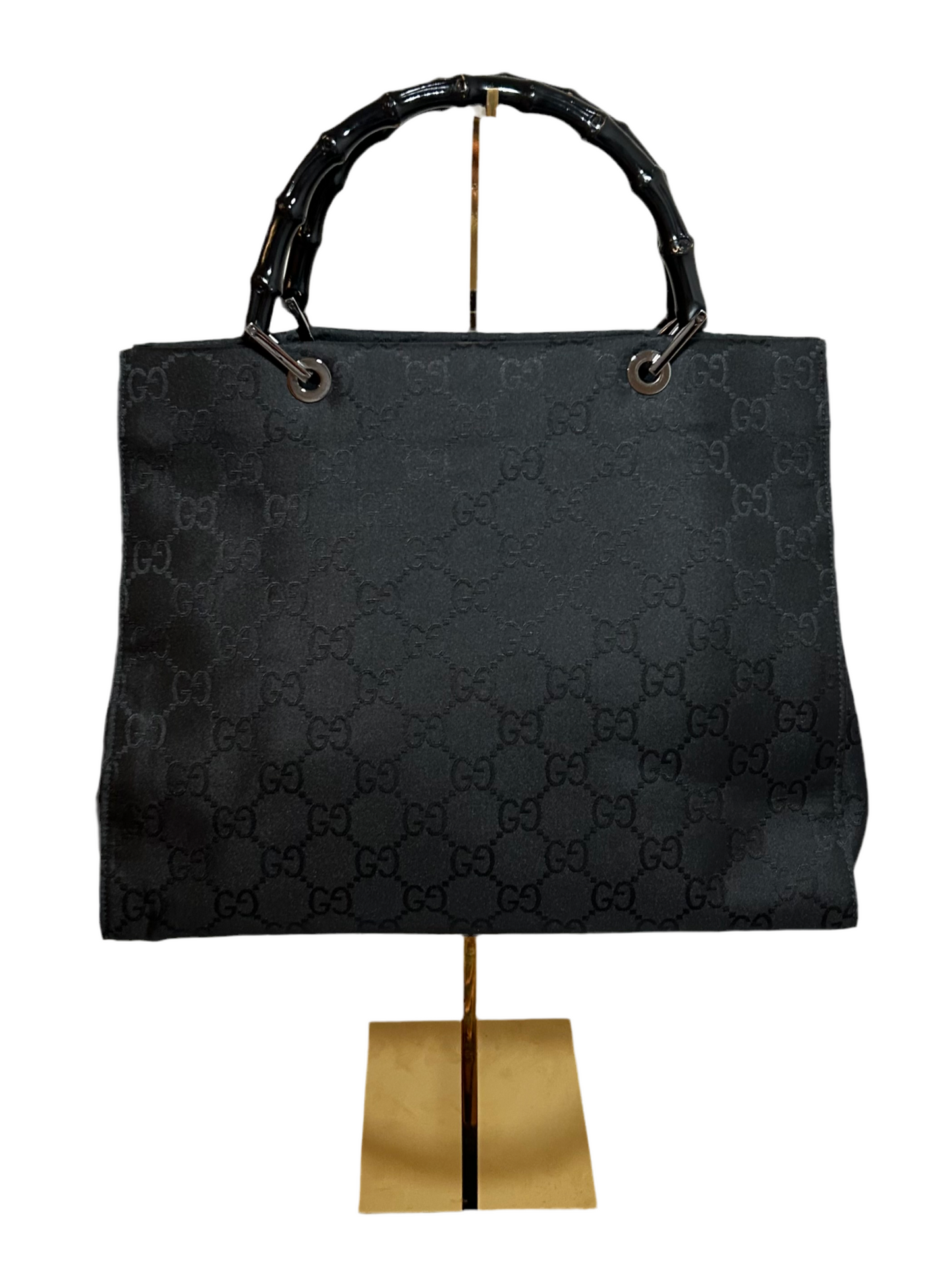 GUCCI BAMBOO CANVAS TOTE